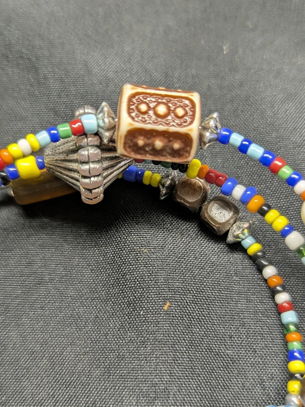 Bohemian Turquoise Multicolor Beaded Wrap Bracelet with Bird Charm